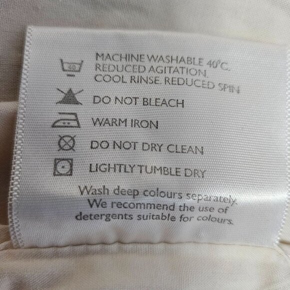 Floral Embroidered Decorative Pillow Cover Sham Case Queen Ivory Cream Set 21x33 - Picture 9 of 10